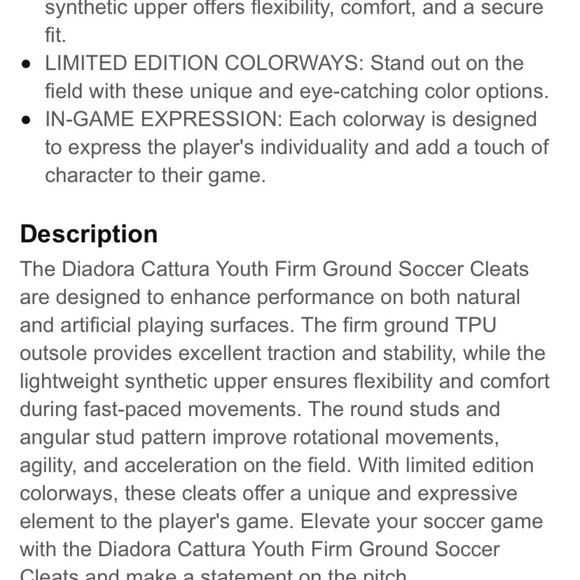 Diadora Soccer Cleats men’s 6.5 women’s 8 great condition grass or turf blue - Picture 14 of 15